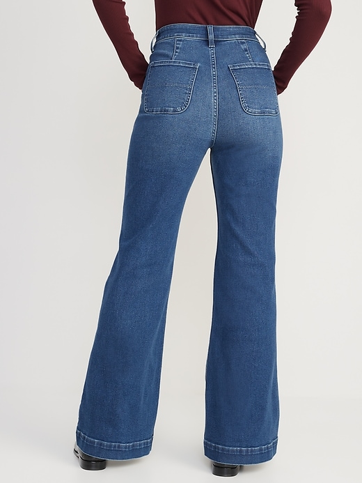 Image number 2 showing, Extra High-Waisted 360° Stretch Trouser Flare Jeans