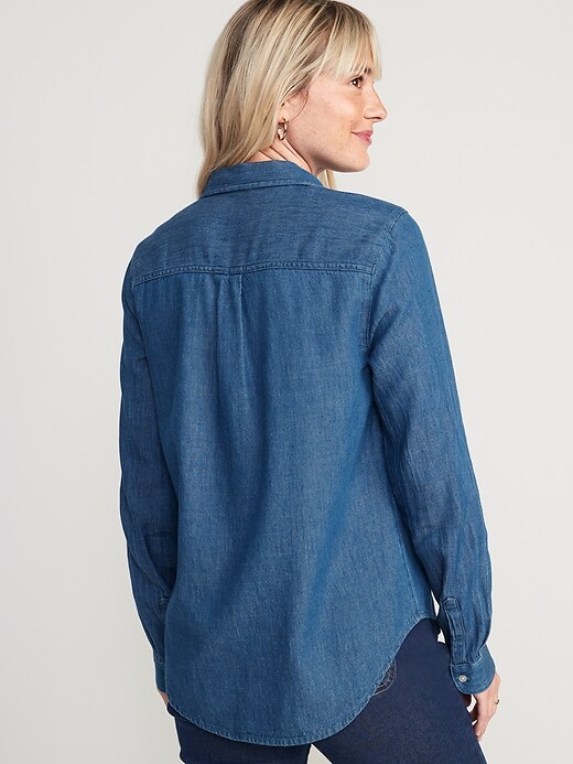 Image number 2 showing, Chambray Classic Button-Front Shirt