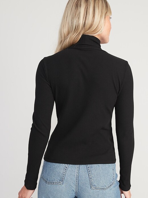 Image number 7 showing, Long-Sleeve Rib-Knit Turtleneck Top 2-Pack for Women