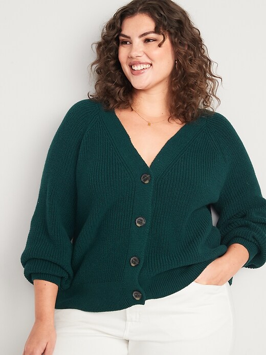 Image number 7 showing, Shaker-Stitch Cardigan Sweater