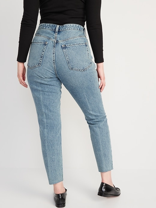 Image number 6 showing, Higher High-Waisted Button-Fly OG Straight Ripped Non-Stretch Jeans
