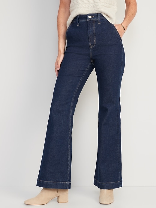 Extra High-Waisted 360&#xB0; Stretch Trouser Flare Jeans for Women