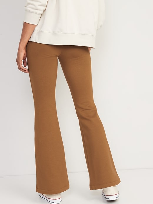 Image number 2 showing, High-Waisted Fleece-Lined Flare Leggings for Women