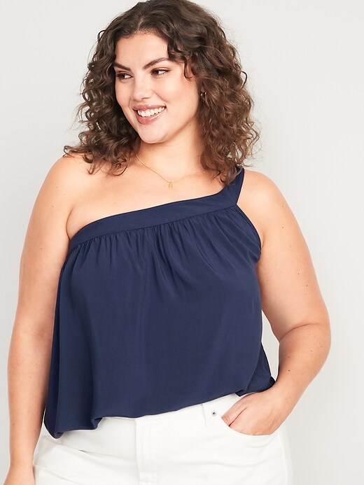 Soft-Woven One-Shoulder Top | Old Navy