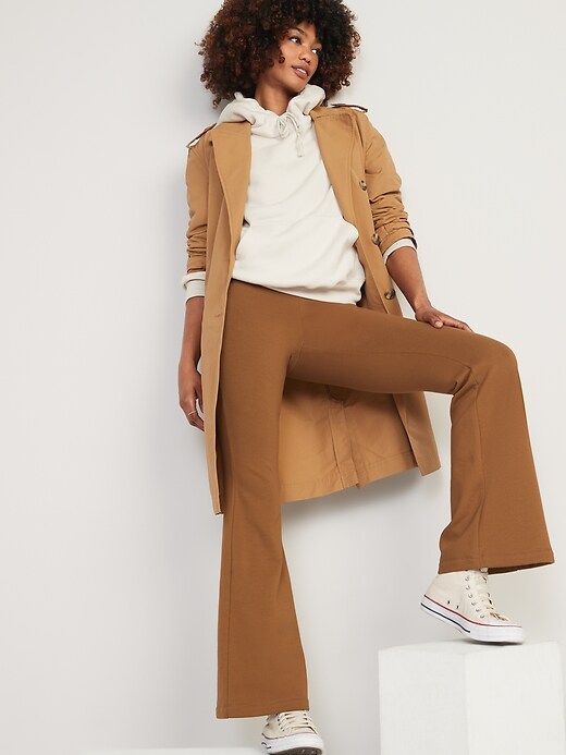 Image number 3 showing, High-Waisted Fleece-Lined Flare Leggings for Women