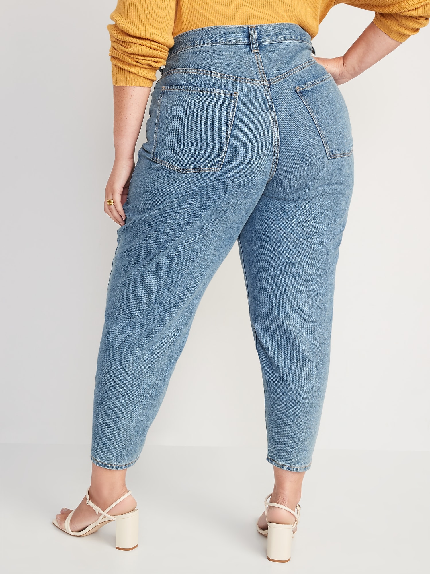 Extra High-Waisted Ripped Non-Stretch Balloon Jeans for Women | Old Navy