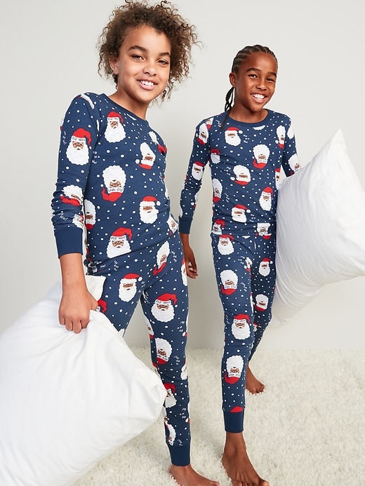 View large product image 1 of 4. Matching Santa Claus Gender-Neutral Snug-Fit Pajamas for Kids