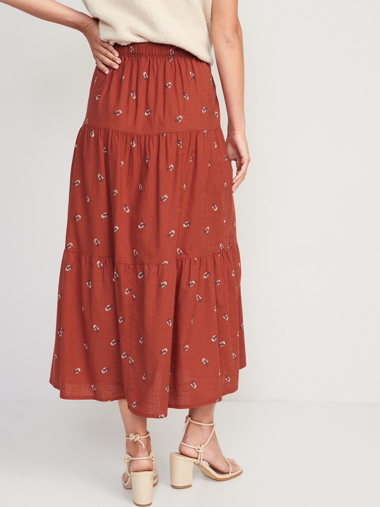 Floral-Print Tiered Button-Front Maxi Skirt for Women | Old Navy