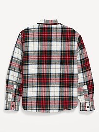 View large product image 3 of 3. Plaid Flannel Utility Pocket Shirt for Boys