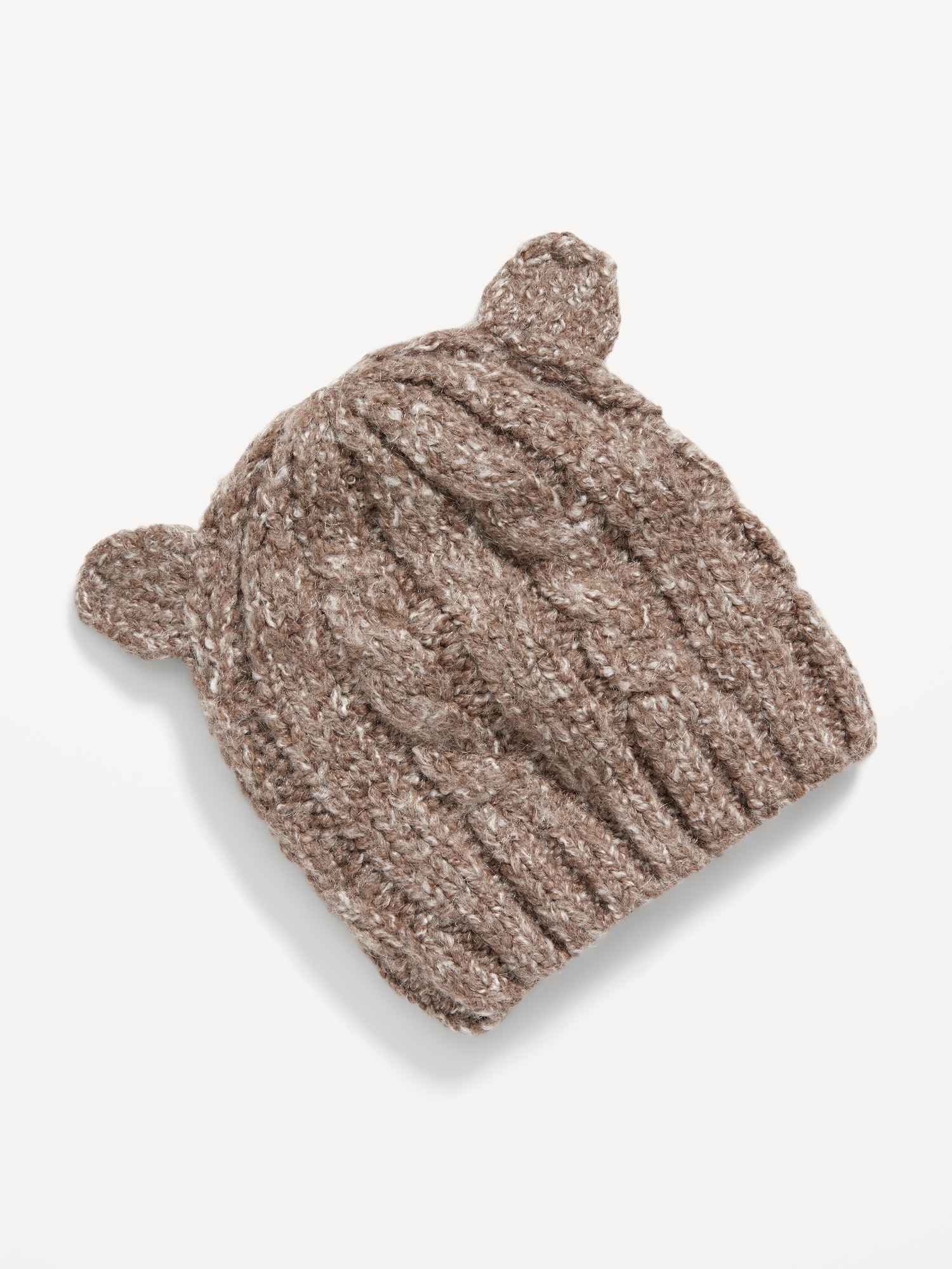 Cable-Knit Critter Beanie for Toddler Girls