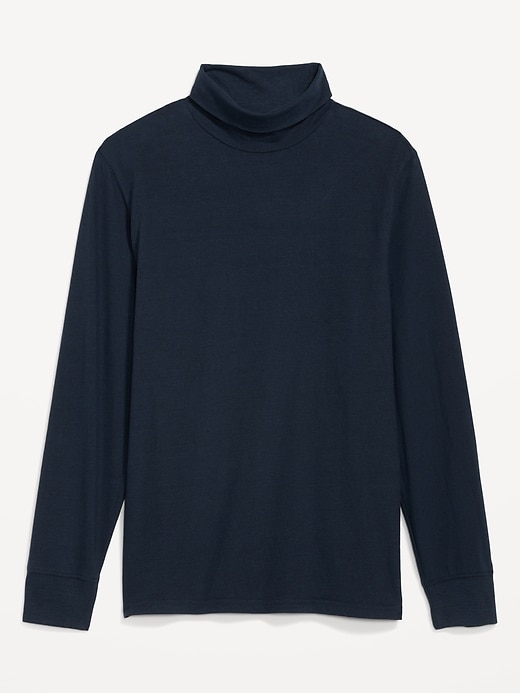 View large product image 1 of 1. Turtleneck Jersey-Knit Long-Sleeve T-Shirt