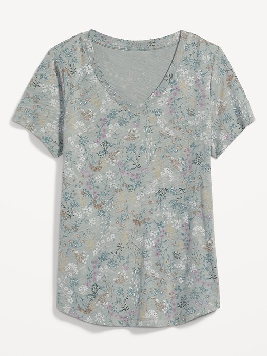 Image number 2 showing, EveryWear Floral Slub-Knit T-Shirt for Women