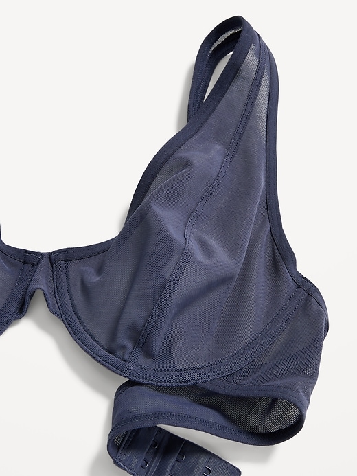 Image number 3 showing, Mesh Unlined Underwire Plunge Bra