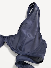 View large product image 3 of 8. Mesh Unlined Underwire Plunge Bra