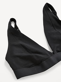 View large product image 3 of 8. Supima® Cotton-Blend Plunge Bralette Top