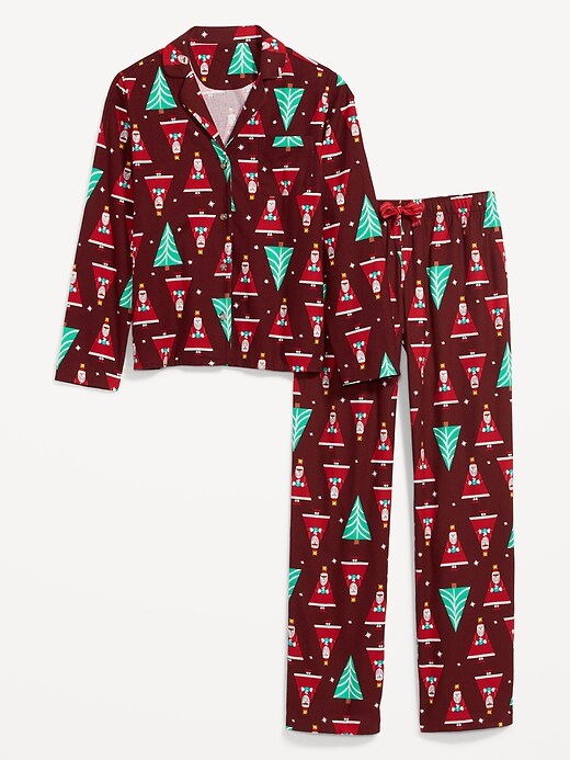 Image number 4 showing, Printed Flannel Pajama Set for Women