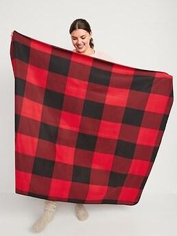 Patterned Microfleece Blanket for the Family Old Navy