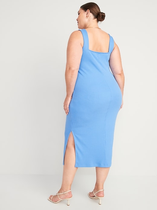 Image number 8 showing, Fitted Sleeveless Rib-Knit Midi Dress