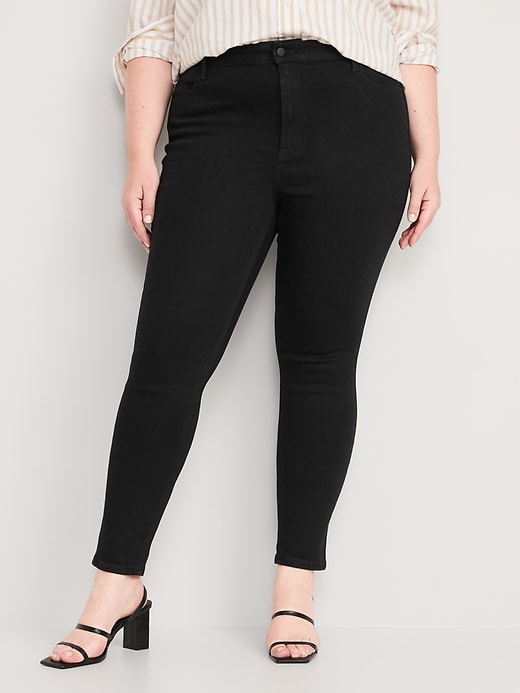 Image number 7 showing, High-Waisted Wow Black Super-Skinny Jeans for Women
