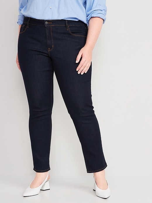Image number 7 showing, Mid-Rise Power Slim Straight Jeans for Women