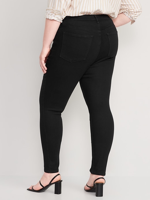 Image number 8 showing, High-Waisted Wow Black Super-Skinny Jeans for Women