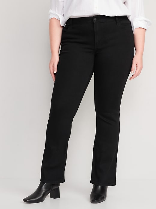 Image number 7 showing, Mid-Rise Wow Boot-Cut Black Jeans for Women