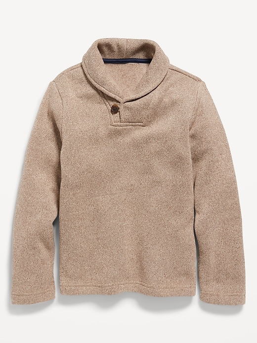 View large product image 2 of 3. Shawl-Collar Sweater-Fleece Pullover for Boys