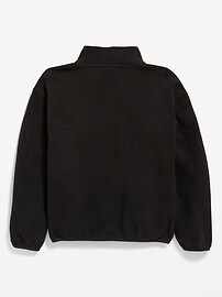 View large product image 3 of 3. Mock-Neck Snap-Front Micro Fleece Pullover Sweatshirt for Boys