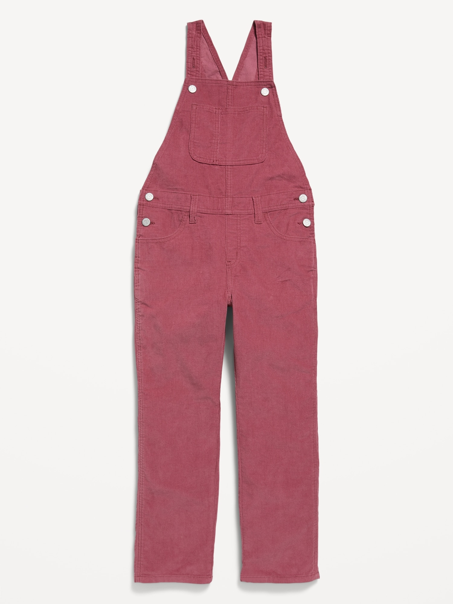 Old Navy Slouchy Straight Corduroy Overalls for Girls pink. 1