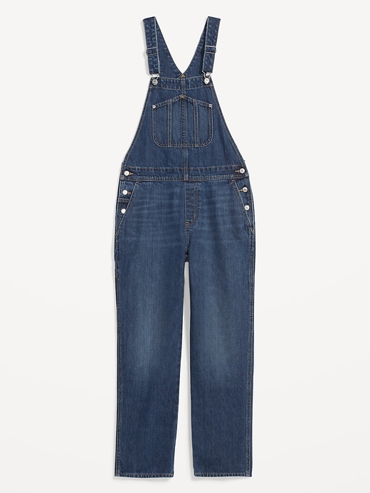 Image number 4 showing, Slouchy Straight Workwear Non-Stretch Jean Overalls