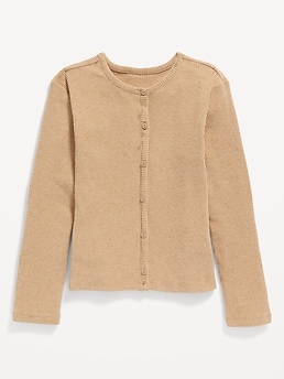 Printed Rib-Knit Cardigan Top for Girls | Old Navy