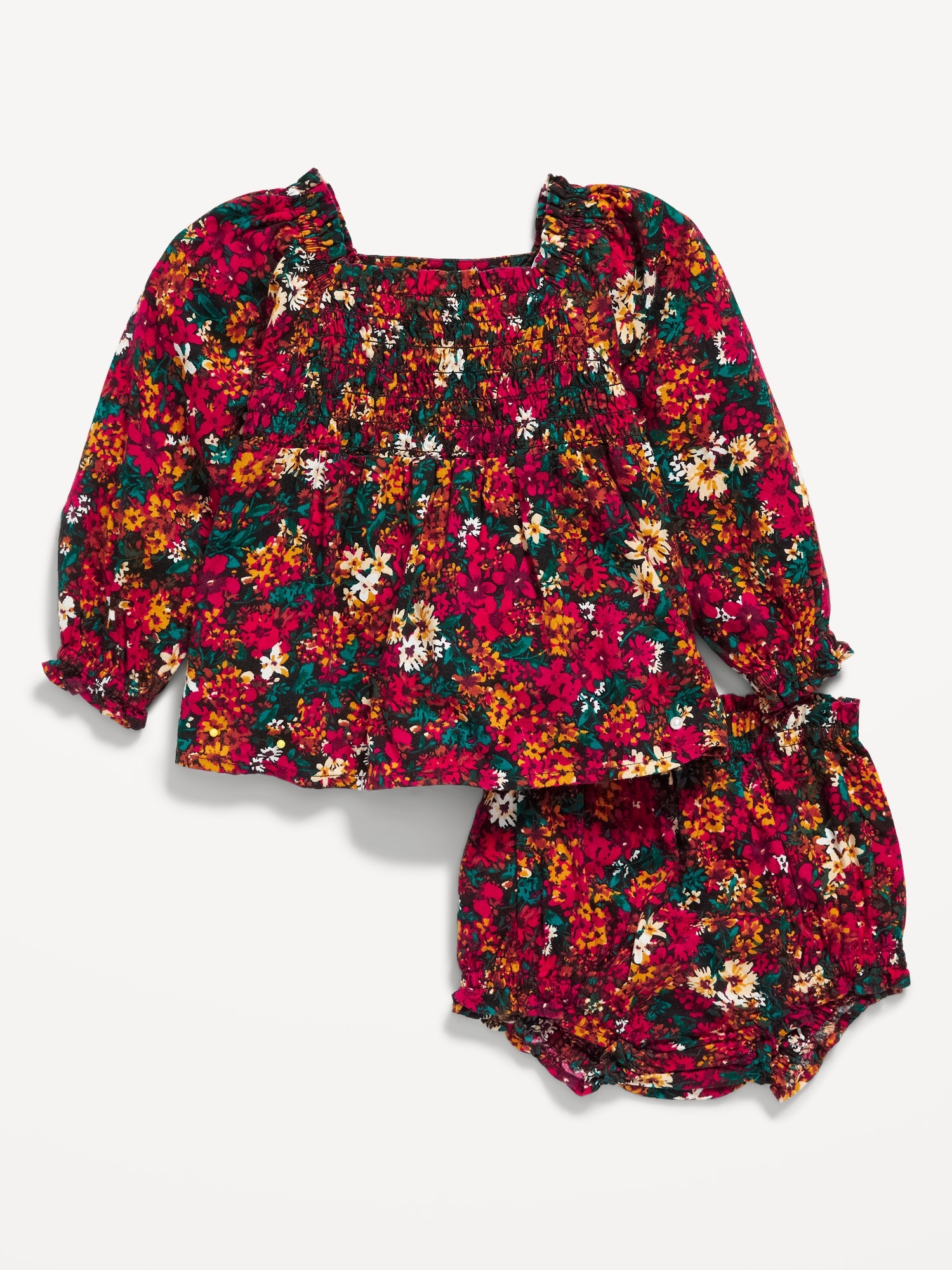 2-Piece Smocked Floral Top and Bloomers Set for Baby | Old Navy