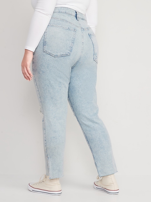 Image number 8 showing, Higher High-Waisted Button-Fly OG Straight Ripped Side-Slit Jeans
