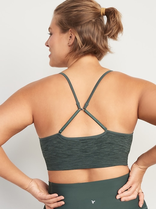 Image number 6 showing, Light Support Seamless Racerback Sports Bra
