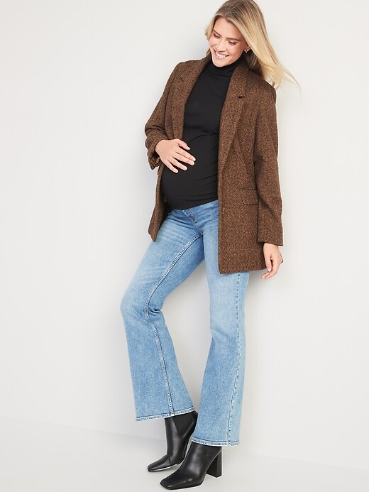 Image number 3 showing, Maternity Full Panel Flare Jeans
