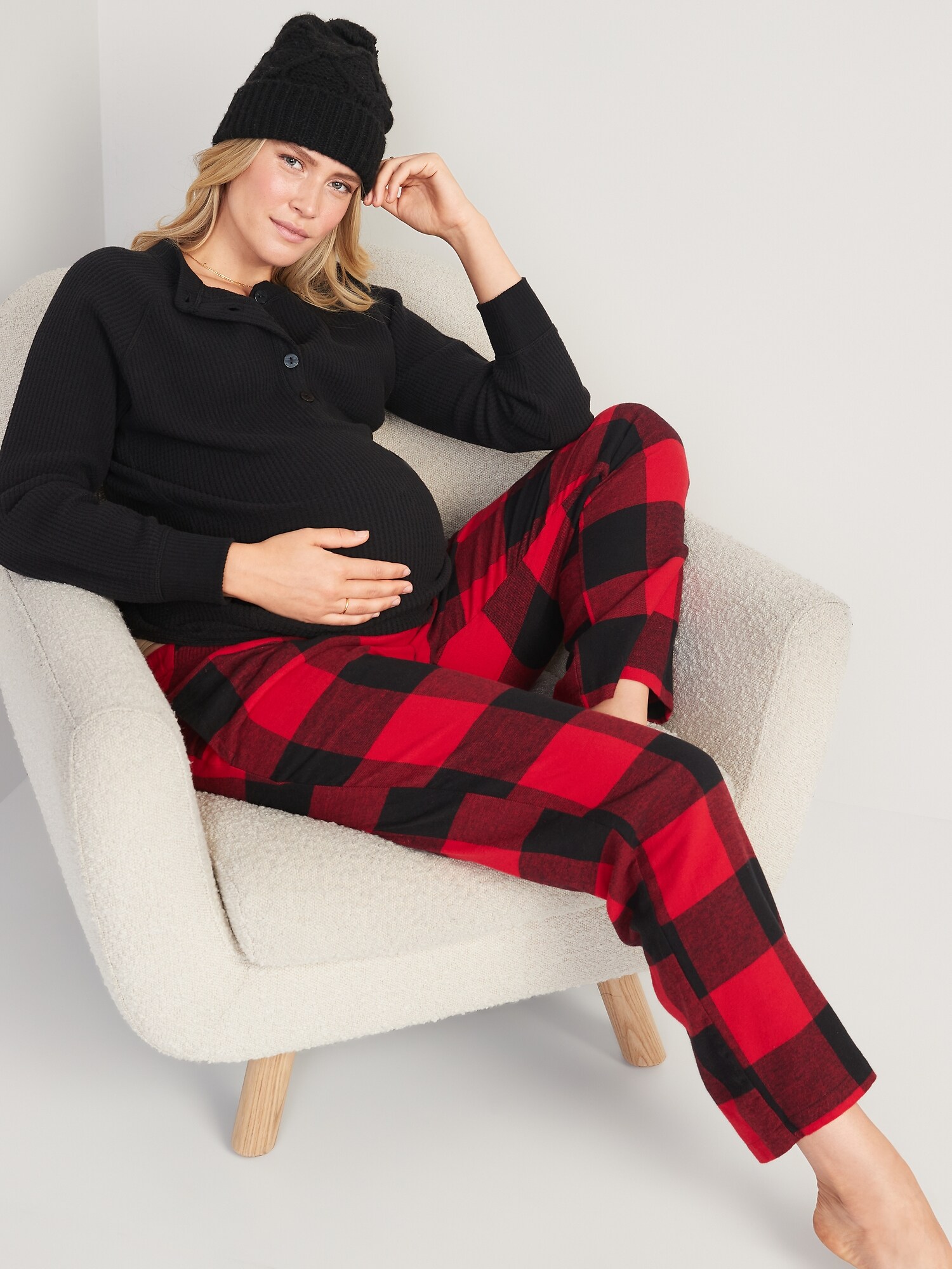 Maternity Printed Flannel Pajama Pants | Old Navy