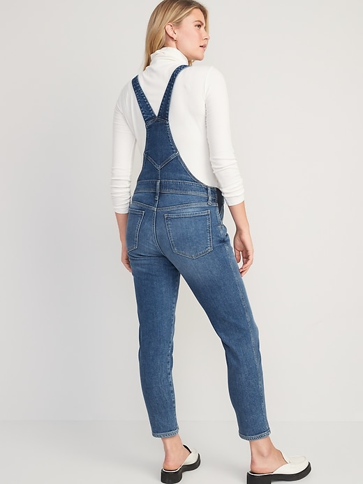 Image number 2 showing, Maternity Side Panel O.G. Straight Jean Overalls