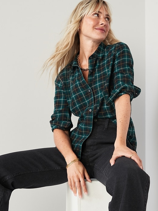 Image number 3 showing, Plaid Flannel Classic Shirt