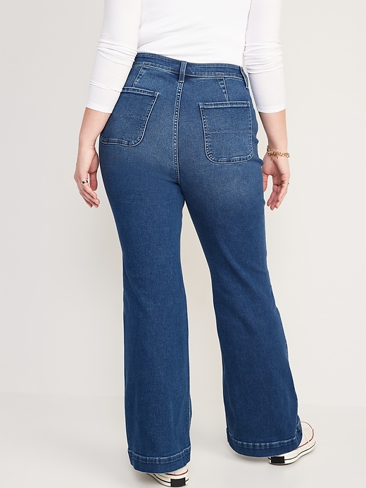 Image number 6 showing, Extra High-Waisted 360° Stretch Trouser Flare Jeans