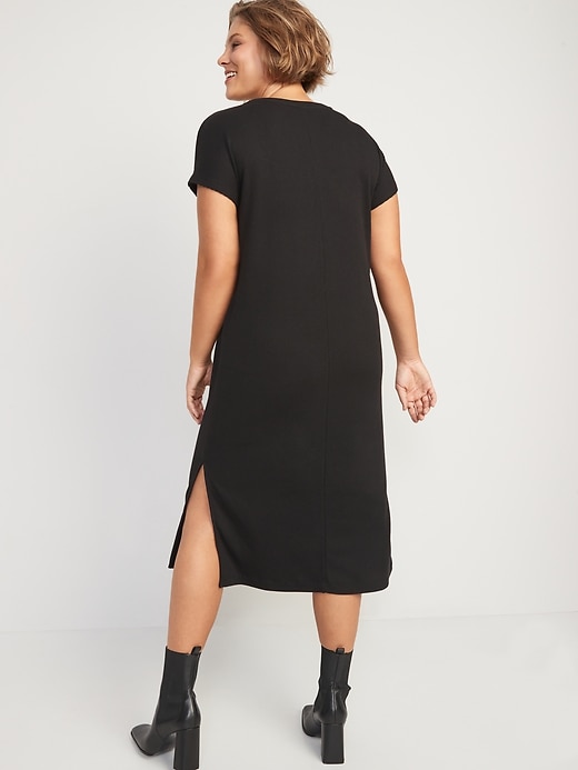 Image number 6 showing, Rib-Knit Midi Shift Dress for Women