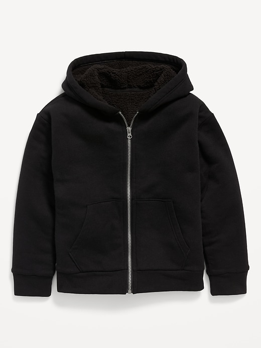 View large product image 1 of 2. Cozy Sherpa-Lined  Zip Hoodie for Boys