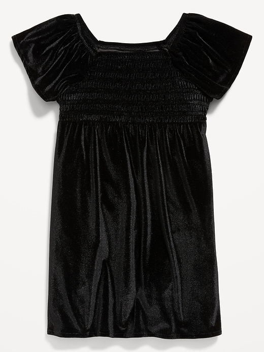 Fit & Flare Short-Sleeve Shirred Velvet Dress for Toddler Girls | Old Navy