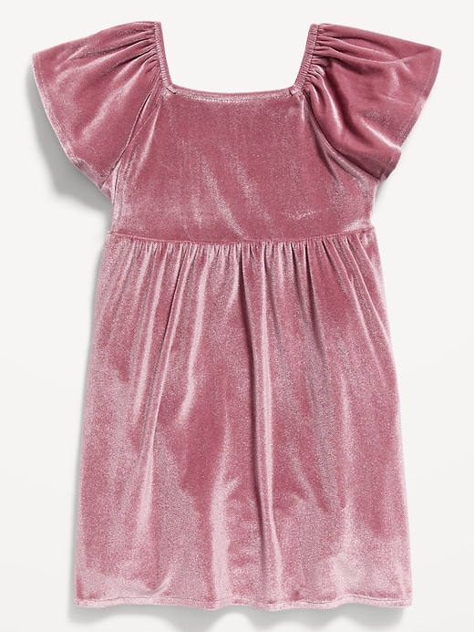 Fit & Flare Short-Sleeve Shirred Velvet Dress for Toddler Girls | Old Navy