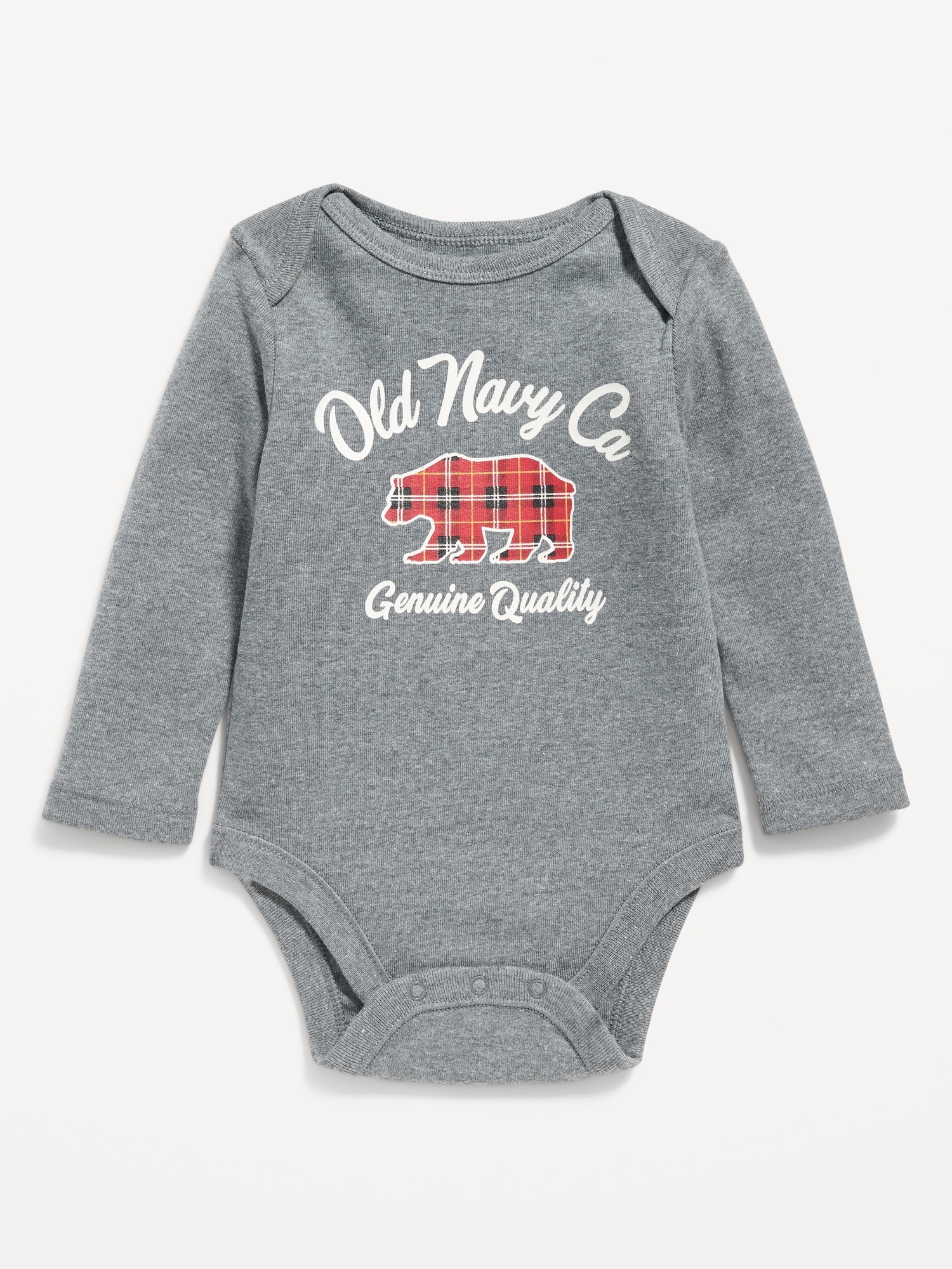 Unisex Thermal-Knit Logo-Graphic Bodysuit For Baby Old Navy
