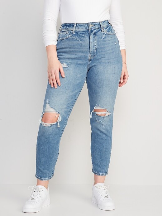 Image number 5 showing, Higher High-Waisted OG Straight Ripped Jeans for Women
