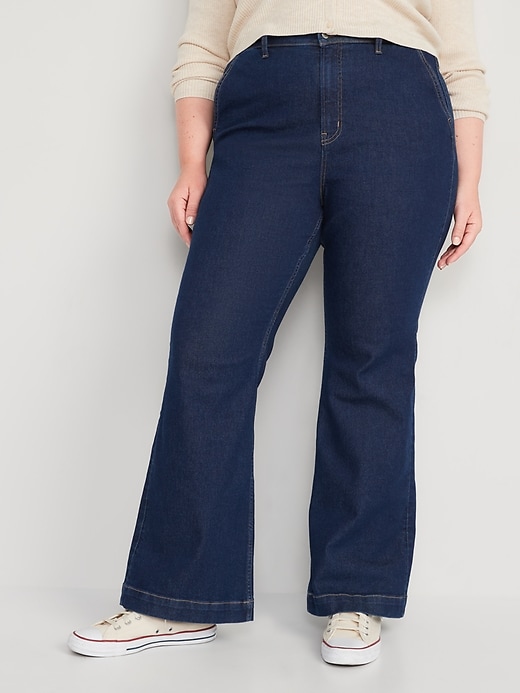 Extra High-Waisted 360° Stretch Trouser Flare Jeans for Women