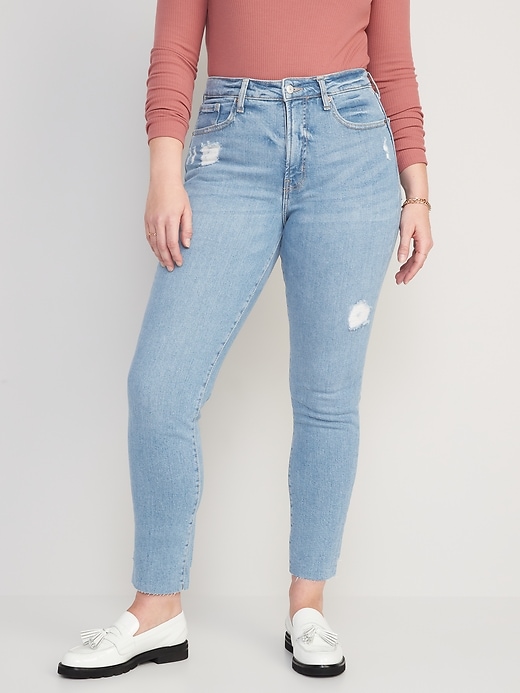 Image number 5 showing, High-Waisted OG Straight Cut-Off Jeans for Women