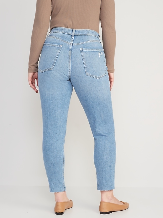 Image number 6 showing, Curvy High-Waisted O.G. Straight Distressed Jeans for Women
