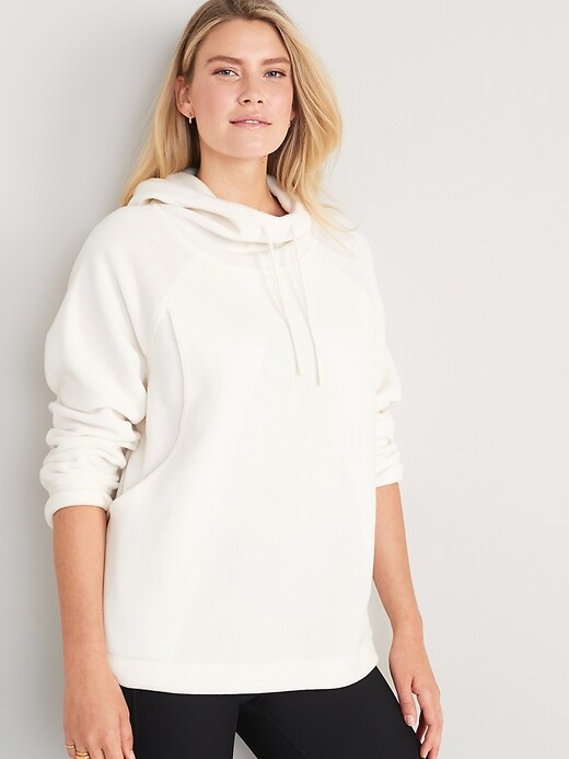 View large product image 1 of 1. Maternity Microfleece Nursing Pullover Hoodie