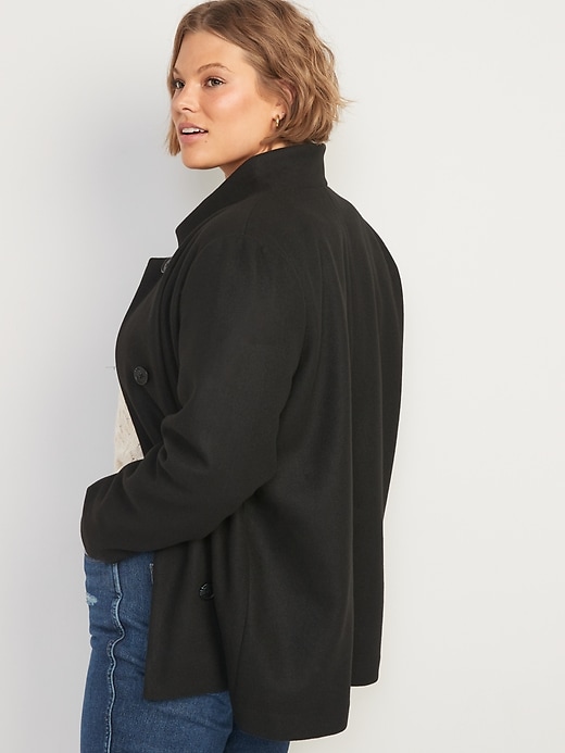 Image number 6 showing, Soft-Brushed Button-Front Car Coat for Women
